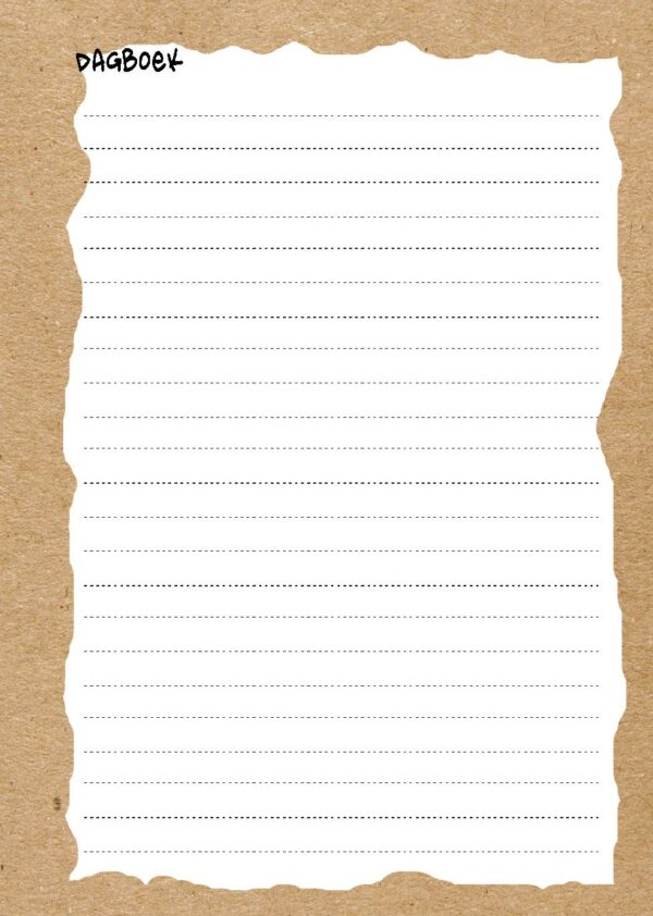 Dagboek pagina TienerDagboek